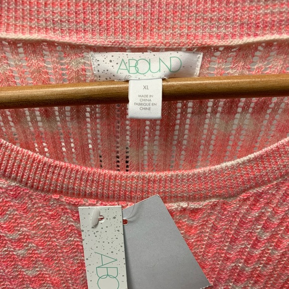 New! Nordstrom Abound drop shoulder knit Pullover Sweater Pink dye, size XL - Picture 5 of 5